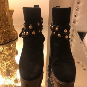 See by Chloé Black Studded Boots